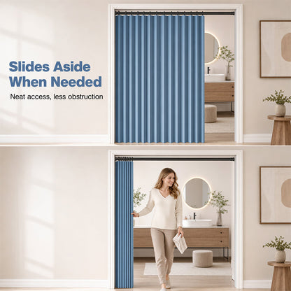 ⏰🔥LIMITED TIME 49% OFF! ✨ No-Drill Magnetic Accordion Door Curtain