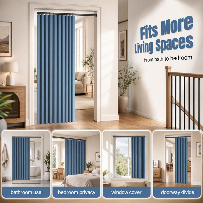 ⏰🔥LIMITED TIME 49% OFF! ✨ No-Drill Magnetic Accordion Door Curtain