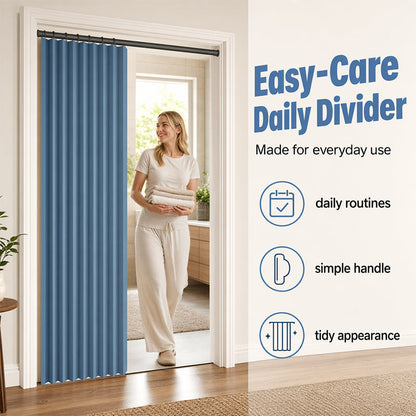 ⏰🔥LIMITED TIME 49% OFF! ✨ No-Drill Magnetic Accordion Door Curtain