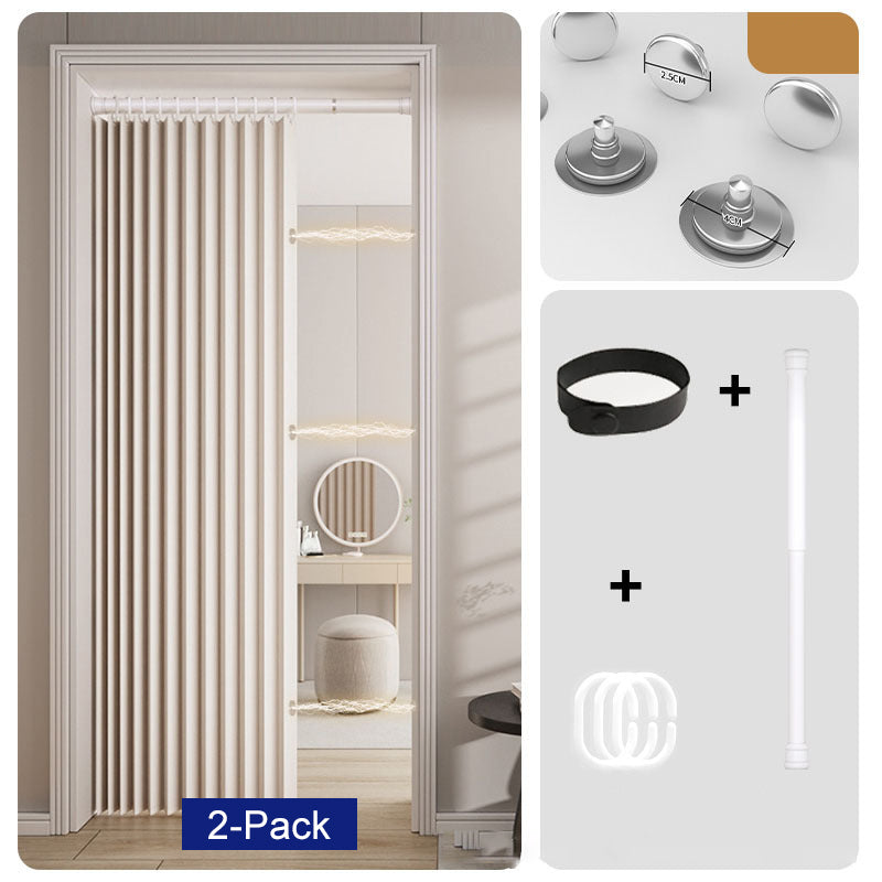 ⏰🔥LIMITED TIME 49% OFF! ✨ No-Drill Magnetic Accordion Door Curtain