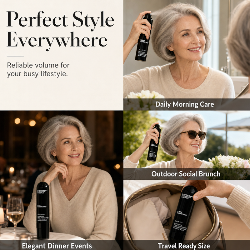 🎉Limited Time 💥Buy 3 get 2 free💇🏻‍♀️Recommended by Hairstylists! 🔥Shape in 3 Seconds! Easily Create Fluffy & Elegant Hairstyles! 👩 Peach-scented volumizing & setting spray