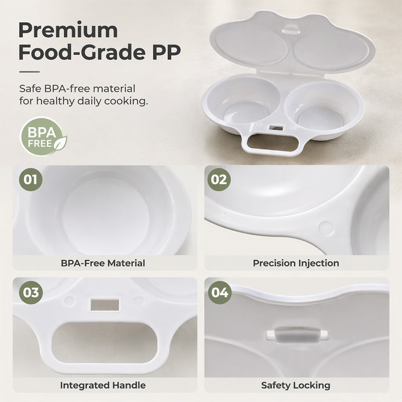 upsell🎁2026 New Arrivals 50% OFF💥Microwave Egg Poacher with Lid & Handle