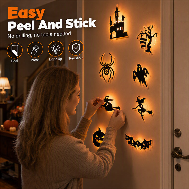 🎃🕸️Halloween Glow in Dark Wall Stickers,👻TGlow Up Your Halloween Nights✨