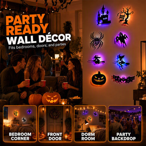 🎃🕸️Halloween Glow in Dark Wall Stickers,👻TGlow Up Your Halloween Nights✨