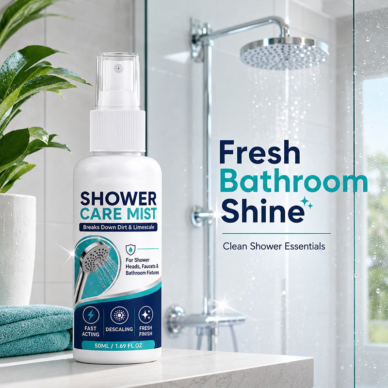 💦50% OFF!✨ Fast-Acting Shower Limescale Remover Spray 🚿💙Dissolves stubborn mineral deposits & hard water stains. Restores water flow & shine – just spray & wipe!🧼💪